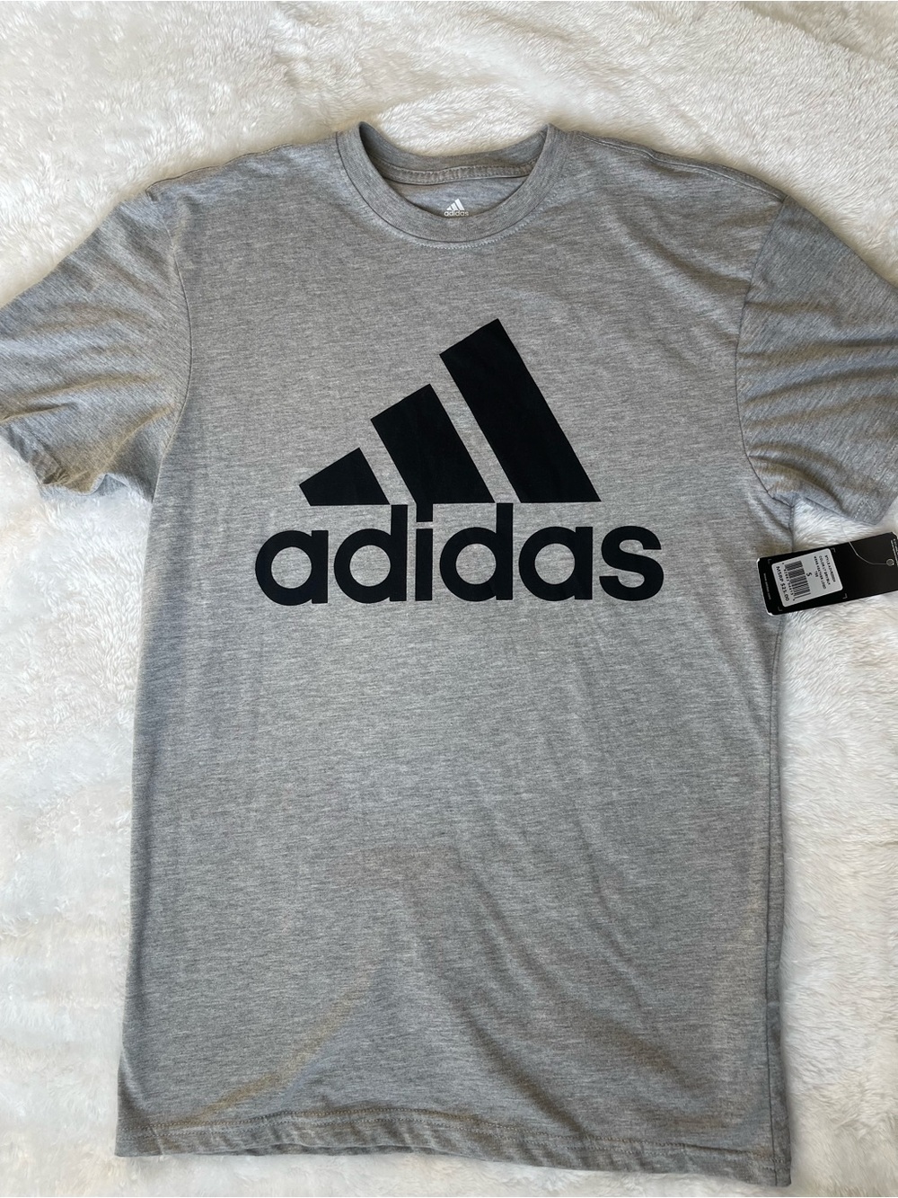 NWT Adidas Golf Men's Size Small Gray Badge of Sport Logo Graphic T-Shirt S
